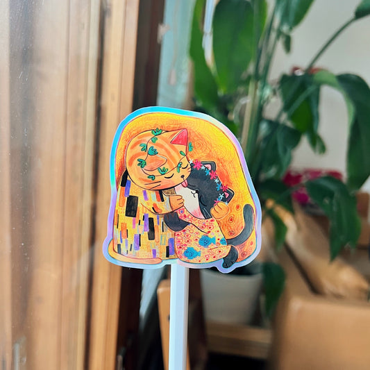 The Kiss | Waterproof Holographic Sticker