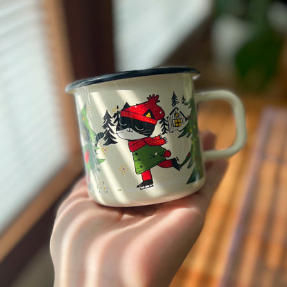 Momo in Finland Enamel Mug