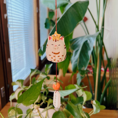 Handmade Ceramic Cat Wind Chime - Onnea