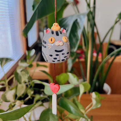 Handmade Ceramic Cat Wind Chime - Onnea