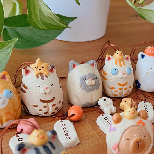 Handmade Ceramic Cat Wind Chime - Finland