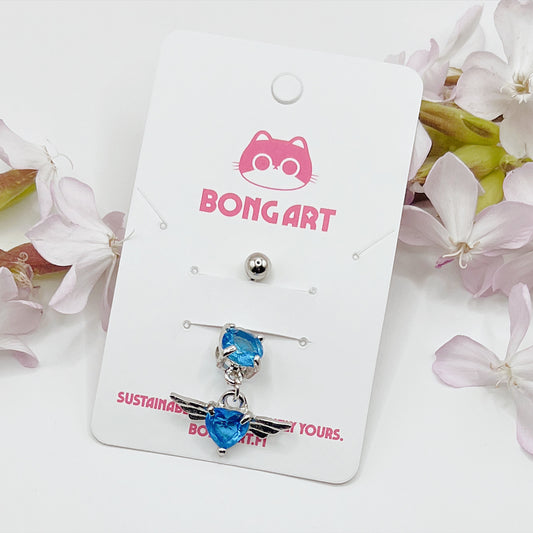 Feathered Light Belly Button Ring