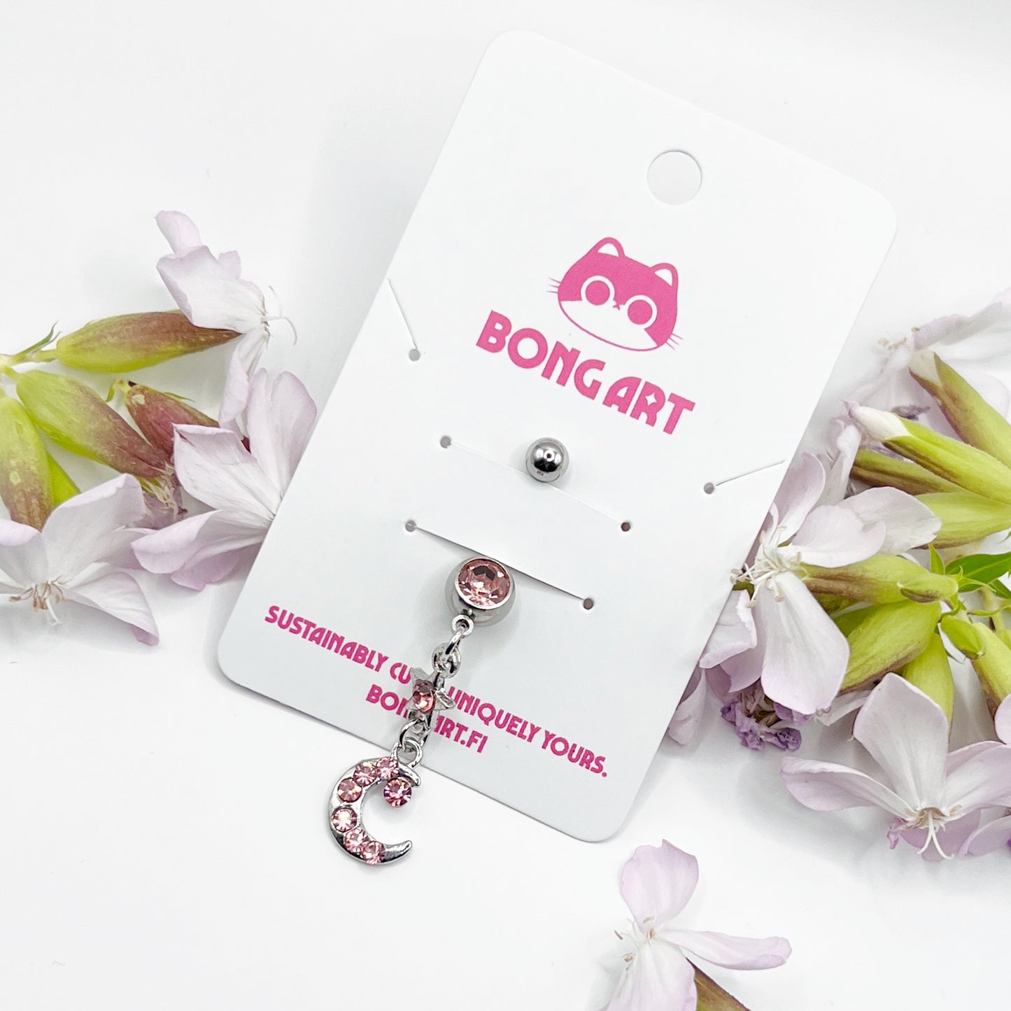 Rose Moon Belly Button Ring