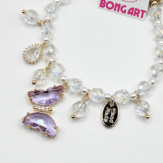 Lavender Dream Butterfly Bracelet