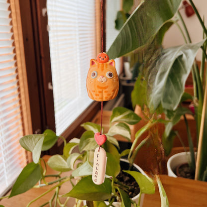 Handmade Ceramic Cat Wind Chime - Finland