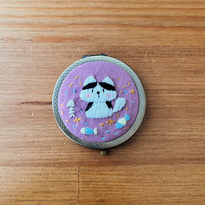 Dreaming Cats - Hand Embroidered Mirror