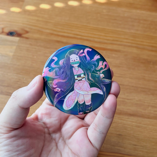Demon Slayer - Nezuko Kamado | Pin Bagde Holographic