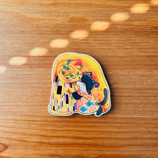 The Kiss | Wooden Magnets