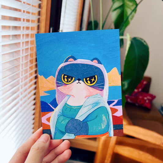Momo Meow Meow Lisa Postcard