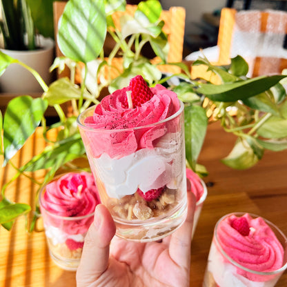 Wild Strawberry Scented Gourmet Candle -  Handmade candle