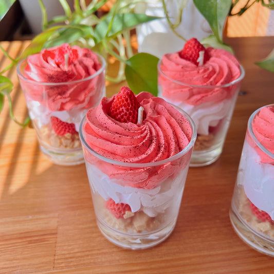 Wild Strawberry Scented Gourmet Candle -  Handmade candle