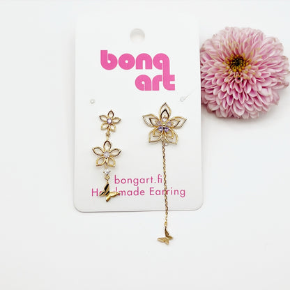 Dreamy Petal Butterfly Earrings