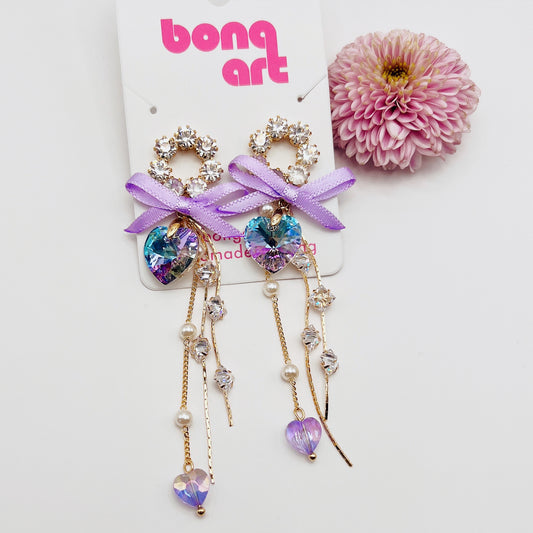 Mystic Swarovski Heart Earrings