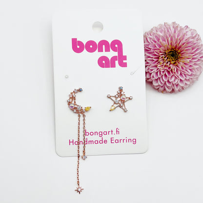 Twinkling Moon & Star Earrings