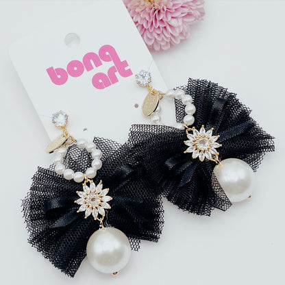 Mystic Pearl Bow Earrings