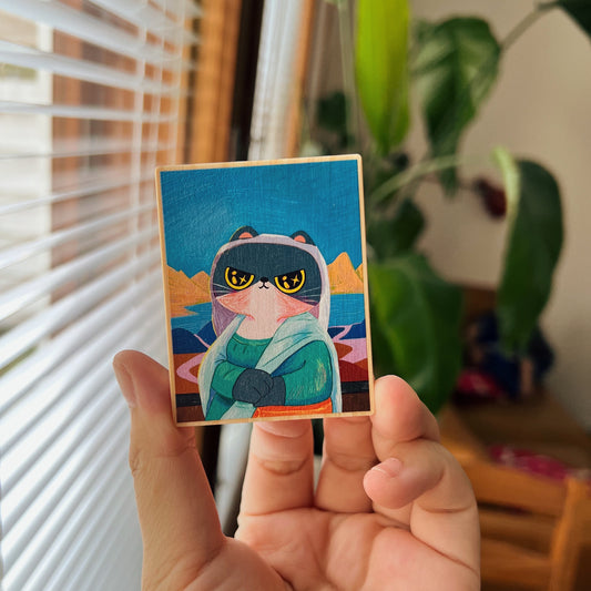Momo Meow Meow Lisa | Wooden Magnets