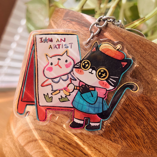 I Am An Artist | Acrylic keychain - Front side epoxy