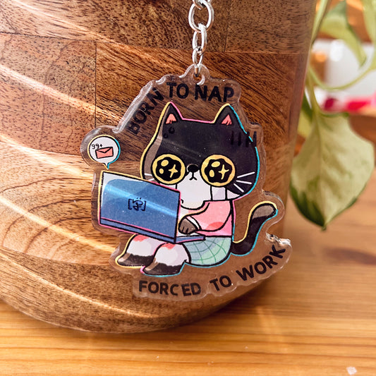 Born To Nap | Acrylic keychain - Front side epoxy