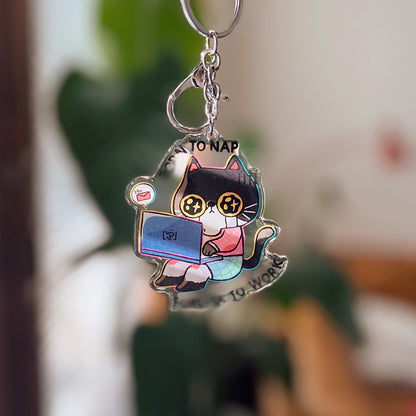 Born To Nap | Acrylic keychain - Front side epoxy