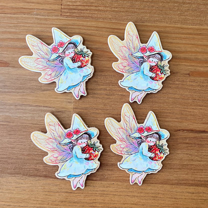 Strawberry Fairy | Wooden Magnets