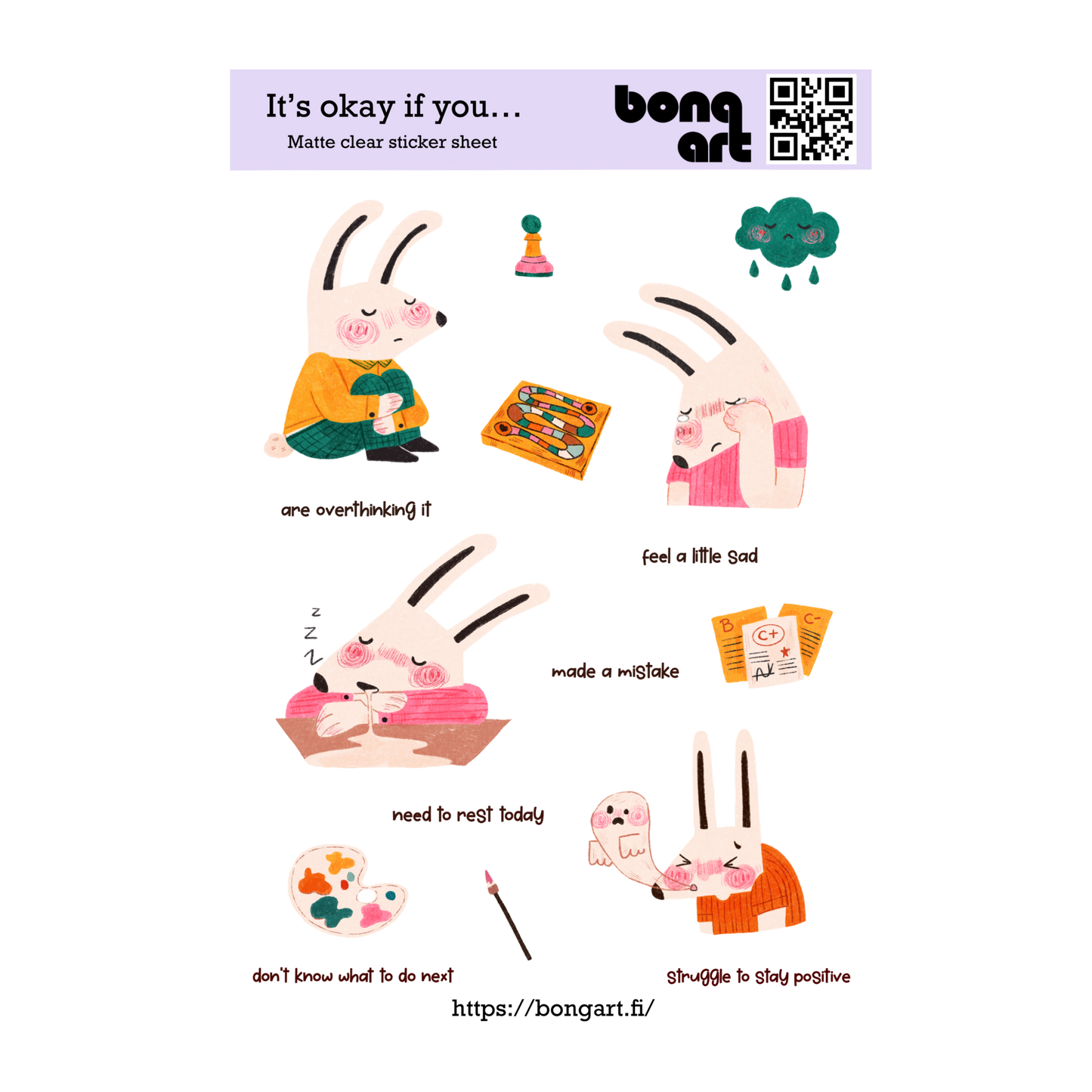 It's Okay If You... | Waterproof Matte Clear Sticker Sheet