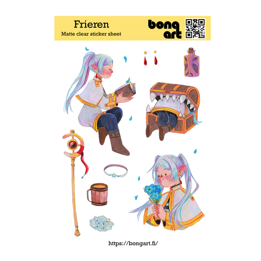 Frieren |  Waterproof Matte Clear Sticker Sheet