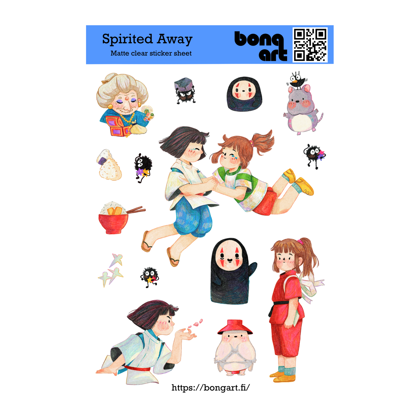 Spirited Away |  Waterproof Matte Clear Sticker Sheet