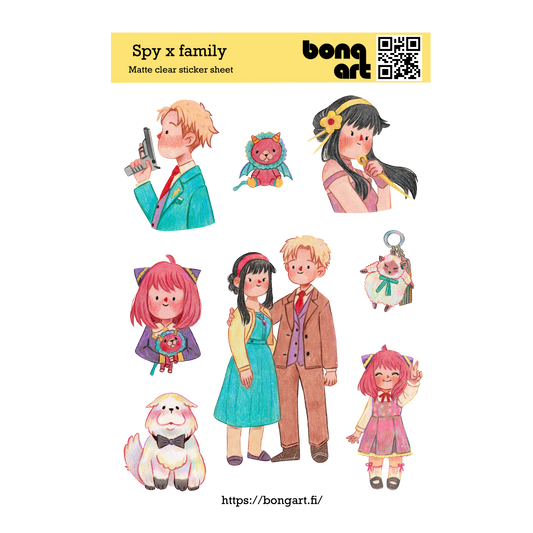 Spy x Family |  Waterproof Matte Clear Sticker Sheet