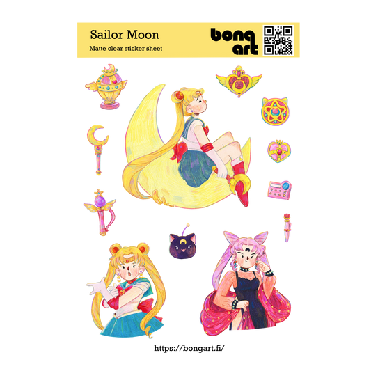 Sailor Moon |  Waterproof Matte Clear Sticker Sheet