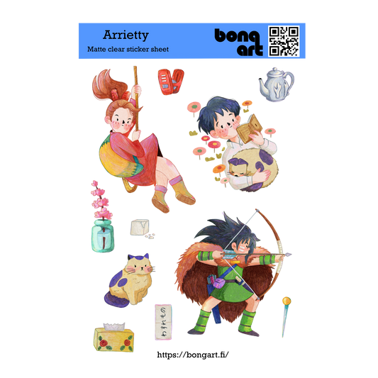 Arrietty |  Waterproof Matte Clear Sticker Sheet