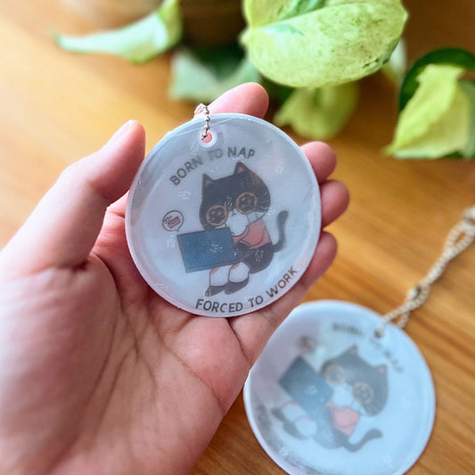 Reflective Keychain - Born To Nap
