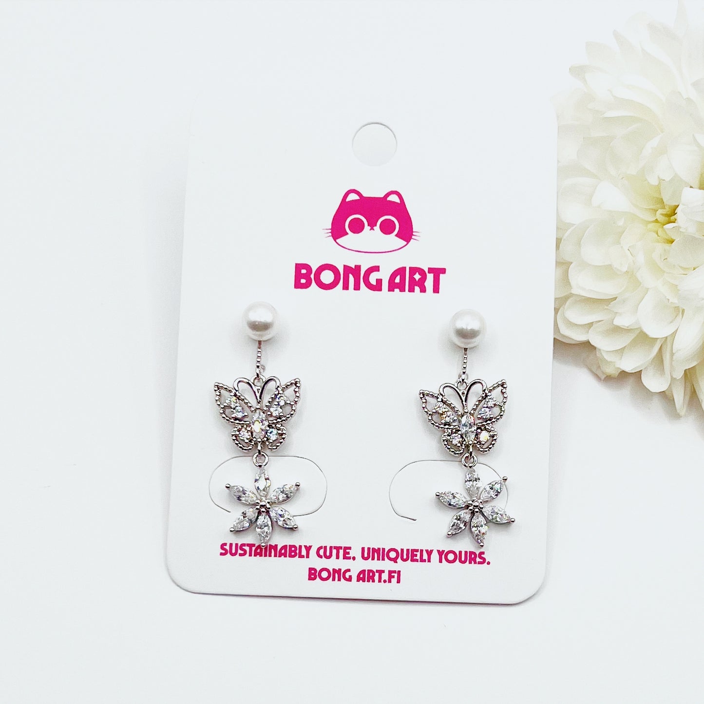 Whispers of Crystal Blossoms Earrings