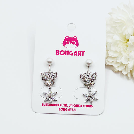 Whispers of Crystal Blossoms Earrings