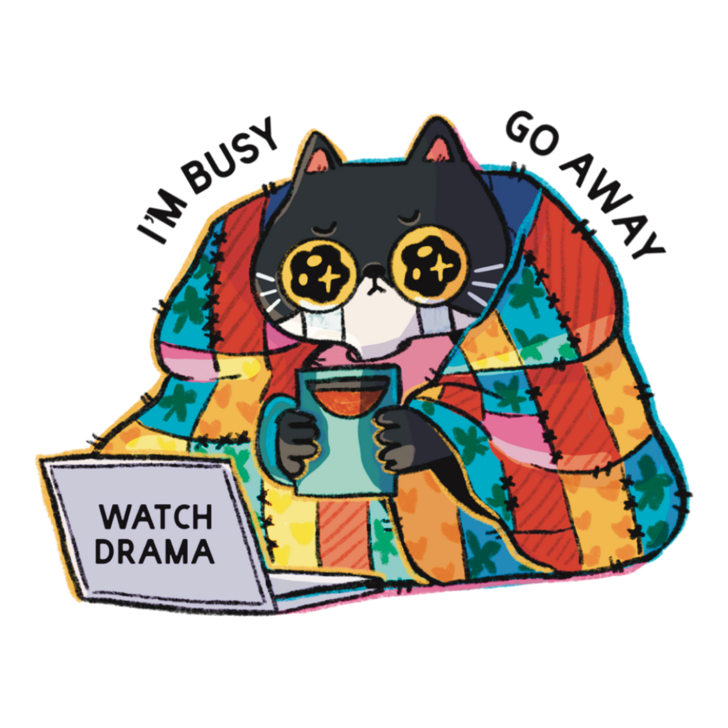 I'm Busy, Go Away | Waterproof Clear Sticker