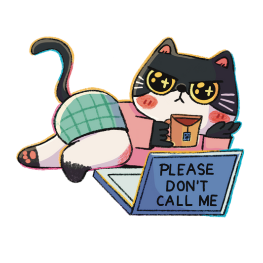 Please Don't Call Me | Waterproof Clear Sticker