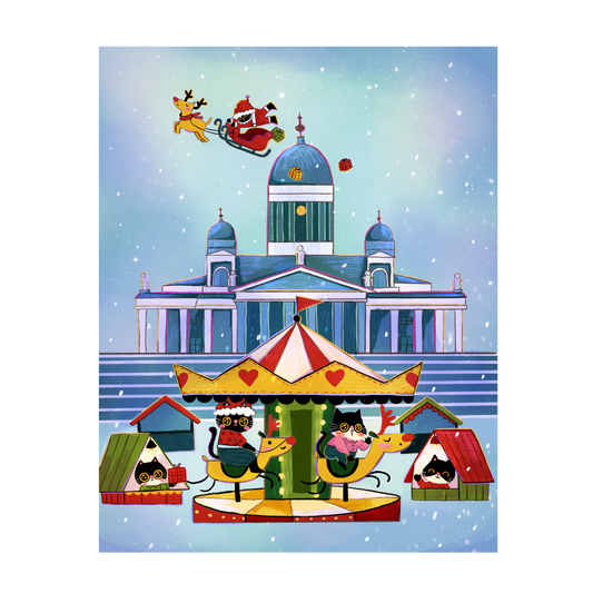 Finland Christmas Market Postcard