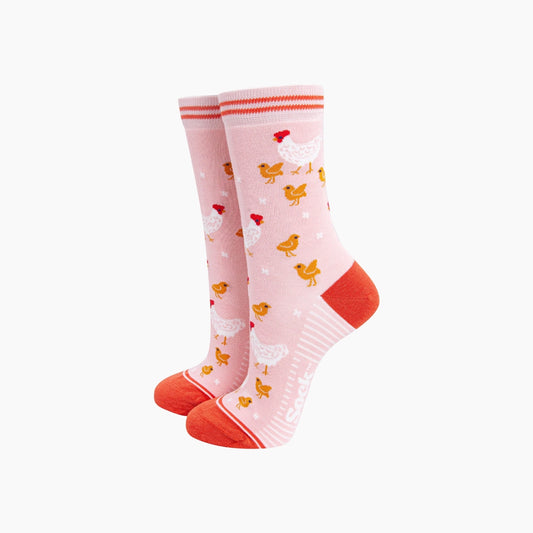 Women's Bamboo Socks - Hens and Chicks