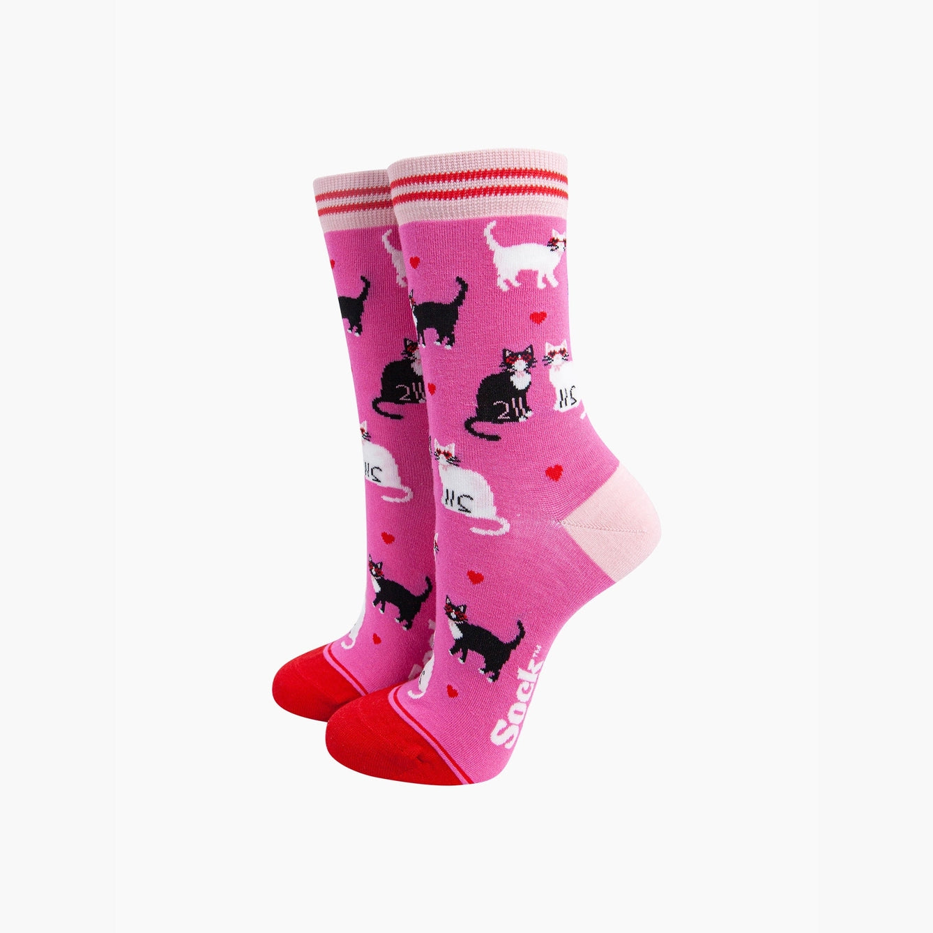 Women's Bamboo Socks - Cats in Love