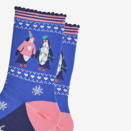 Women's Bamboo Socks - Party Penguin