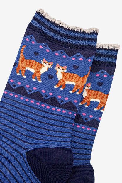 Women's Bamboo Socks - Ginger Cats