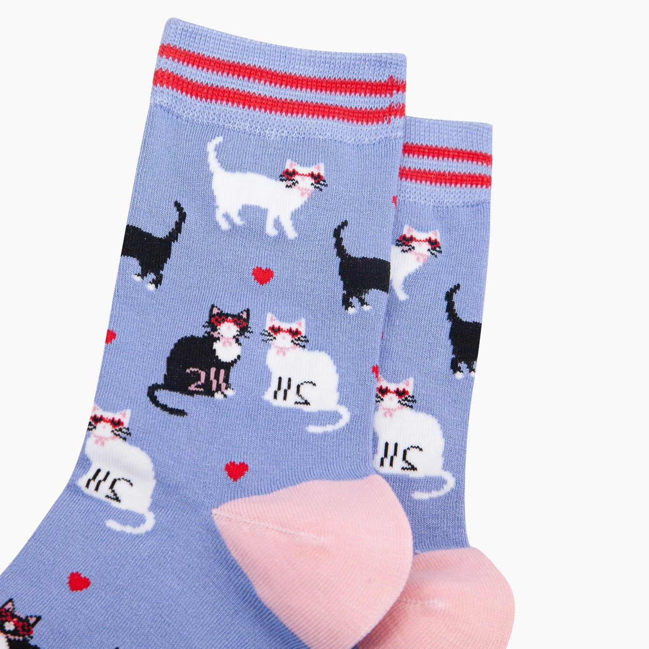 Women's Bamboo Socks - Cats in Love