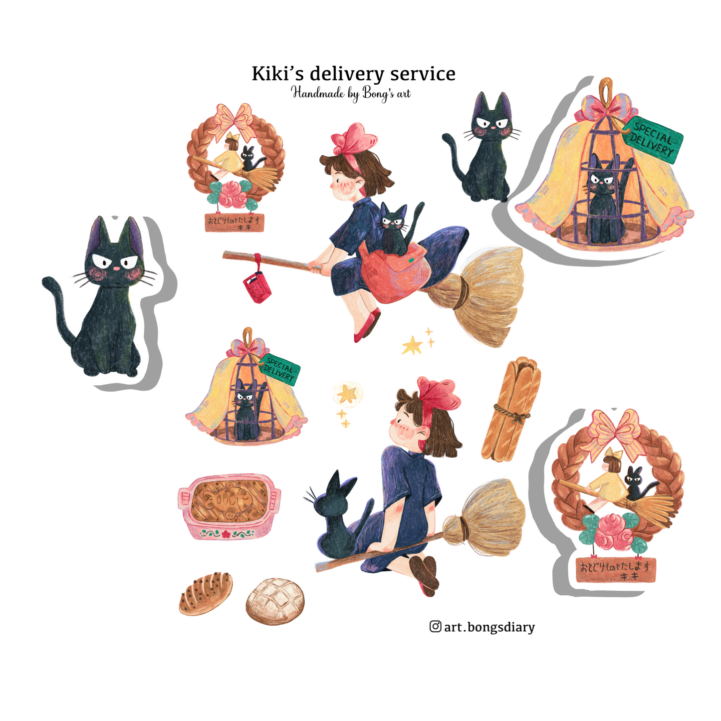 Kiki's Delivery Service | Waterproof Matte Sticker Sheet