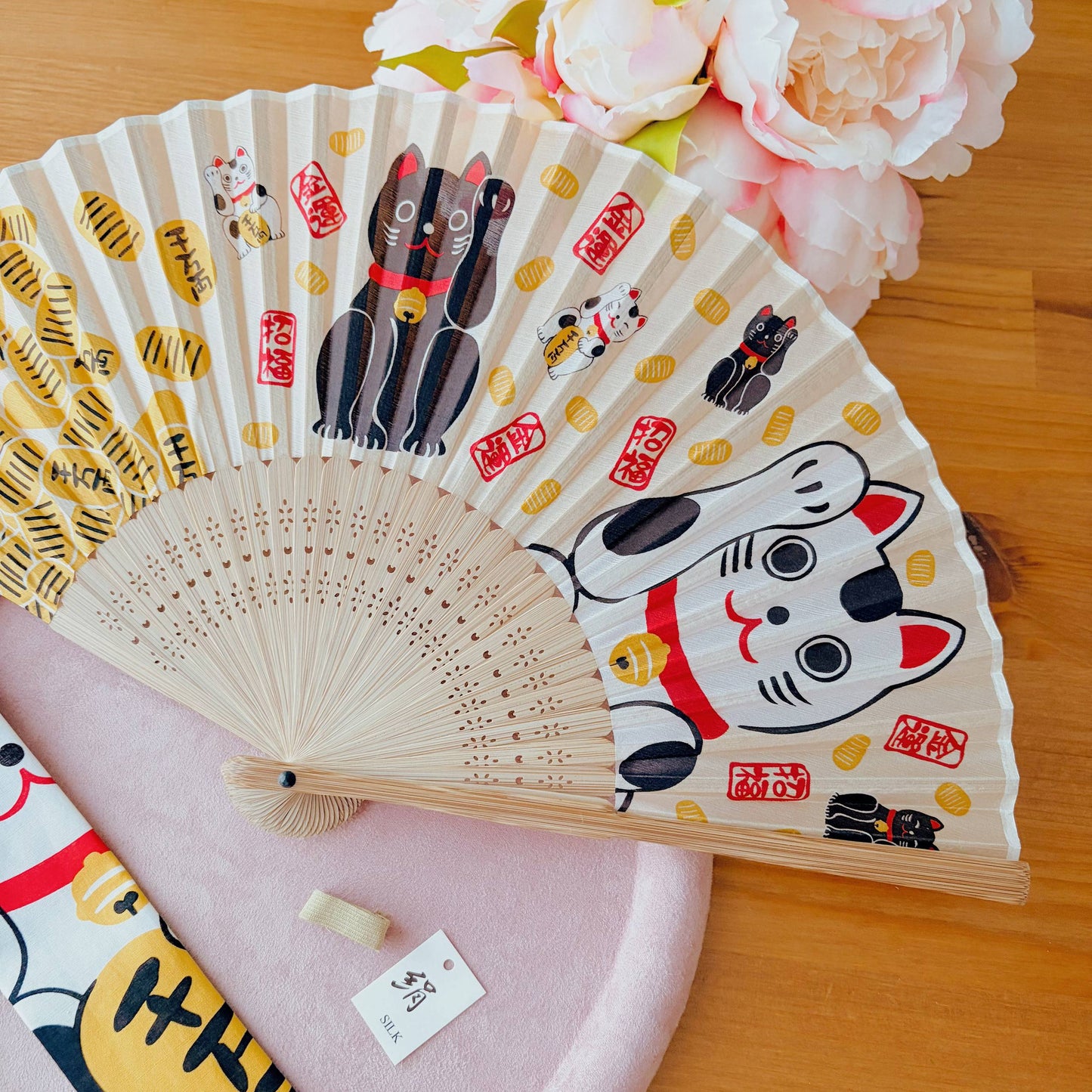 Japanese Fan Folding Fan - 100% Silk