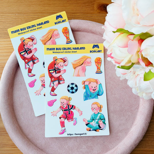 Haaland Fanart | Waterproof Matte Clear Sticker Sheet