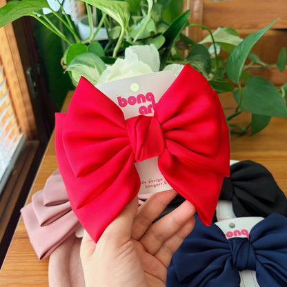 Dreamy Silk Bow – Hair Clip (Big)