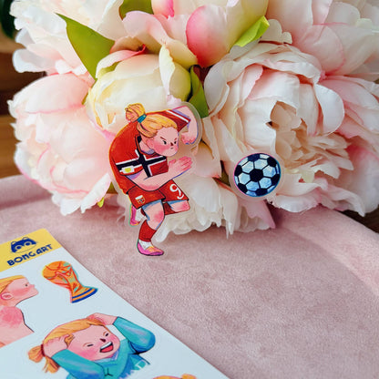 Haaland Fanart | Waterproof Matte Clear Sticker Sheet