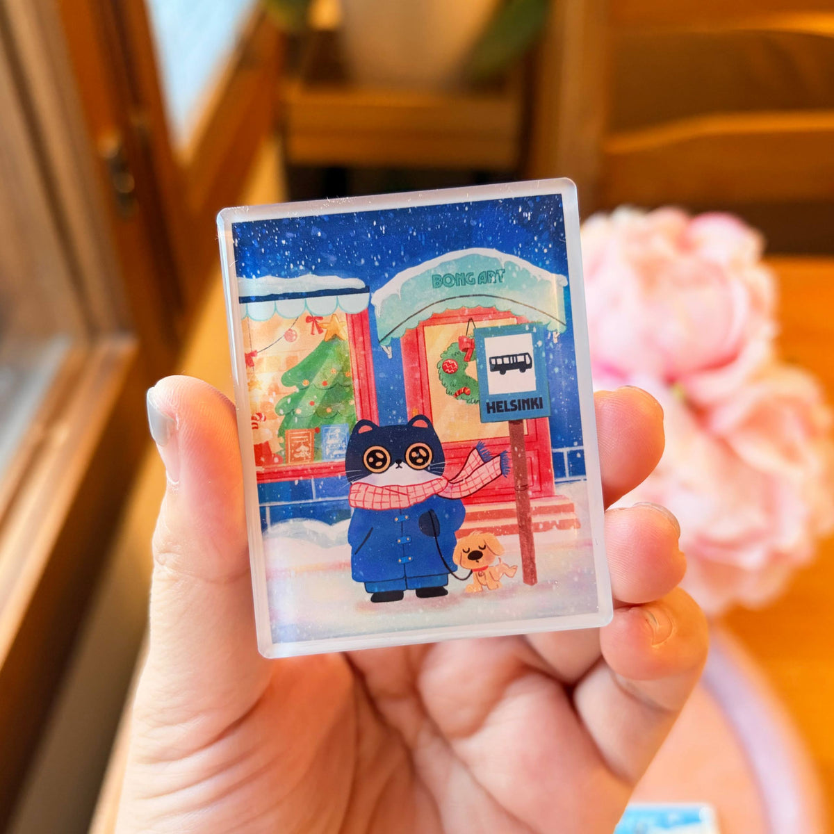 BongArt Helsinki | Clear Acrylic Fridge Magnets
