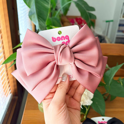 Dreamy Silk Bow – Hair Clip (Big)