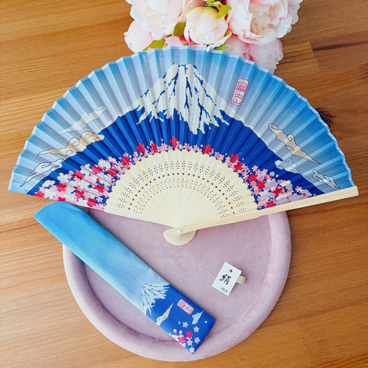Japanese Fan Folding Fan - 100% Silk