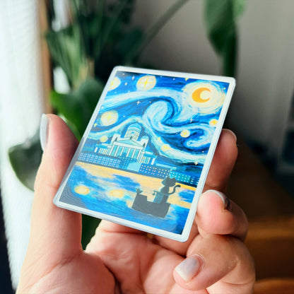 A Starry Night in Helsinki | Clear Acrylic Fridge Magnets